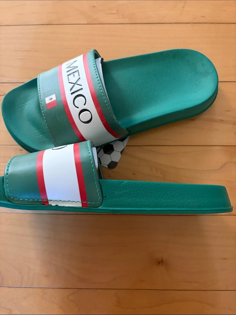 Kids soccer fan slides Mexico Size 2/3